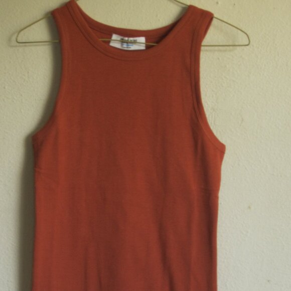 HYPVE Double Zero Ribbed Round Neck Tank Top in Baked Clay - Picture 2 of 8